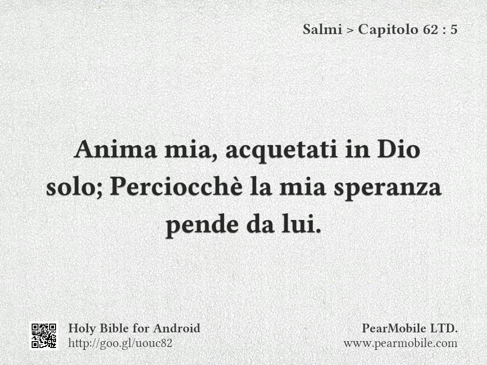 Salmi, Capitolo 62:5